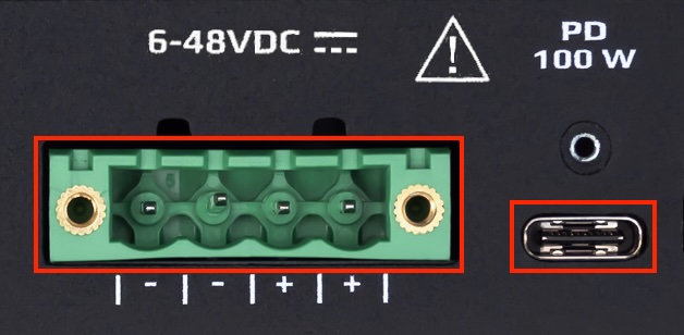 DC Eurostyle jack and PowerC USB-PD