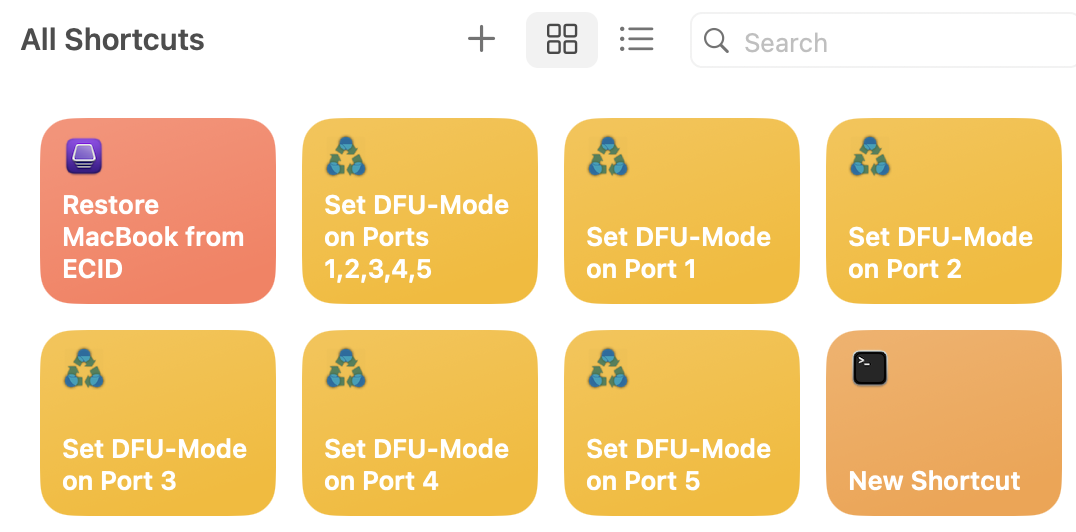 Added Shortcuts