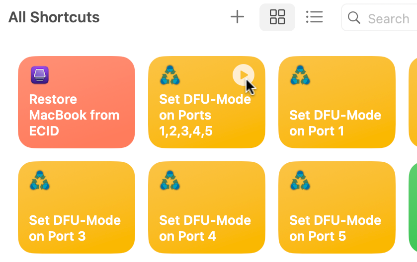 Send DFU message to ports 1-5