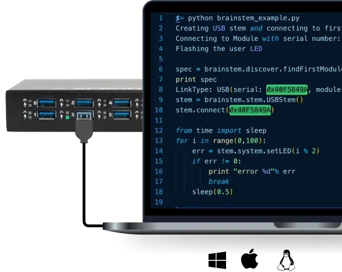 laptop running with python code