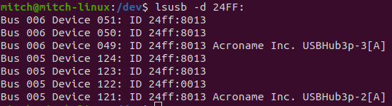 Figure 1: lsusb -d 24FF: