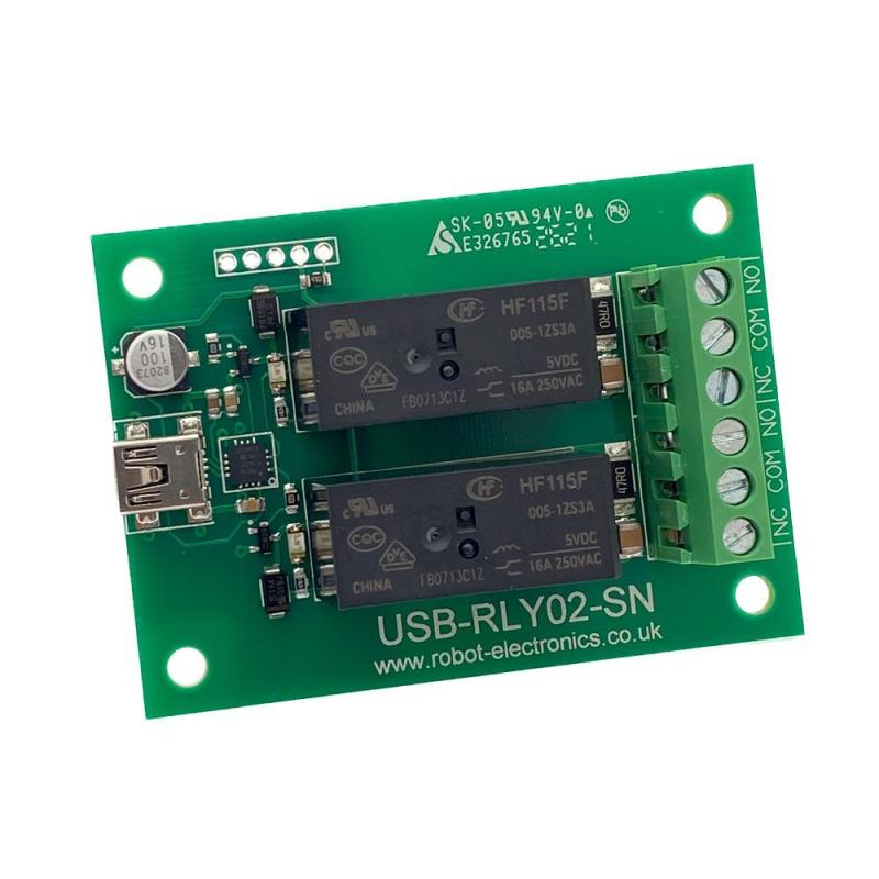 Devantech USB-RLY02 2x16A USB Relay Module